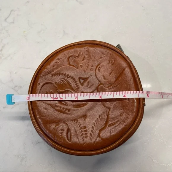 Patricia Nash Brown Leather Zippered Jewelry Case - Picture 6 of 7